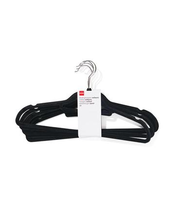 HEMA Kledinghanger velours zwart - 6 stuks