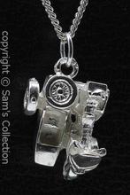 Zilveren Motor zijspan ketting hanger, Verzenden, Nieuw