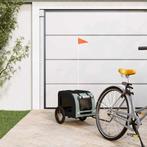 vidaXL Hondenfietstrailer oxford stof en ijzer grijs en, Dieren en Toebehoren, Verzenden, Nieuw