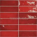 Handvorm wandtegel 6,5x20 rood soft glans wandtegel, Doe-het-zelf en Verbouw, Tegels, Ophalen, Nieuw, 10 m² of meer, Wandtegels