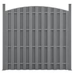 HKC schutting met palen gebogen design - grijs, Tuin en Terras, Verzenden, Nieuw
