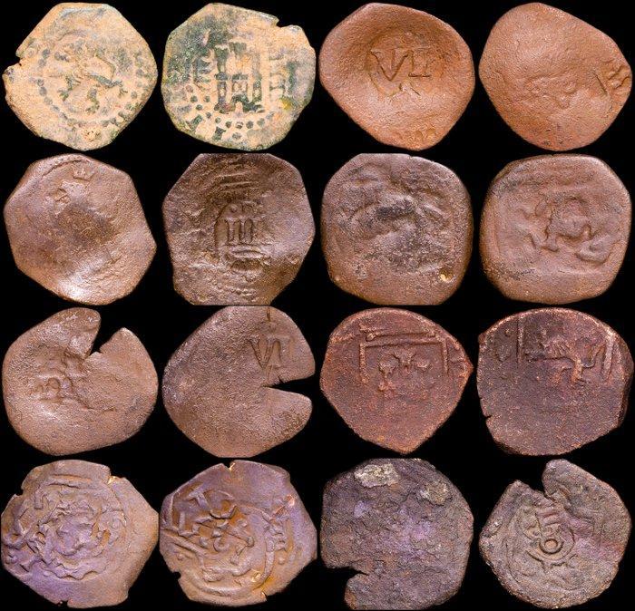 Spanje. Casa de Austria. 8 Maravedís en su mayoría. Conjunto, Postzegels en Munten, Munten | Europa | Niet-Euromunten