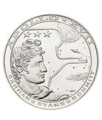 Wereld. Silver medal Raumfahrt Silbermedaille 1972 Apollo