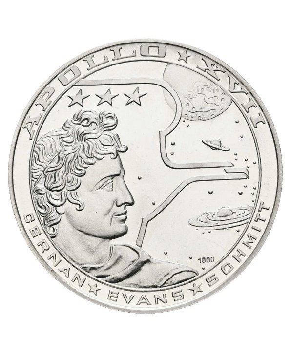 Wereld. Silver medal Raumfahrt Silbermedaille 1972 Apollo, Postzegels en Munten, Munten | Europa | Niet-Euromunten