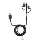 Benson Autolader 2.4A - USB 3-in-1 Kabel - 1.5 meter - 12..., Auto diversen, Ophalen of Verzenden, Nieuw
