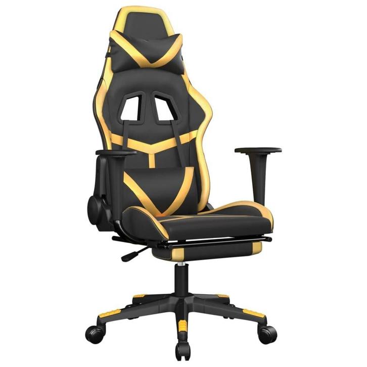 Gamestoel Zwart/Goud | Retourdeal | 40% Korting!, Huis en Inrichting, Bureaustoelen, Gaming bureaustoel, Zwart, Nieuw, Bureaustoel