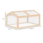 TRUUSK Kweekkas Broeikas 102x71x53cm Met Weerbestendige Hout, Verzenden