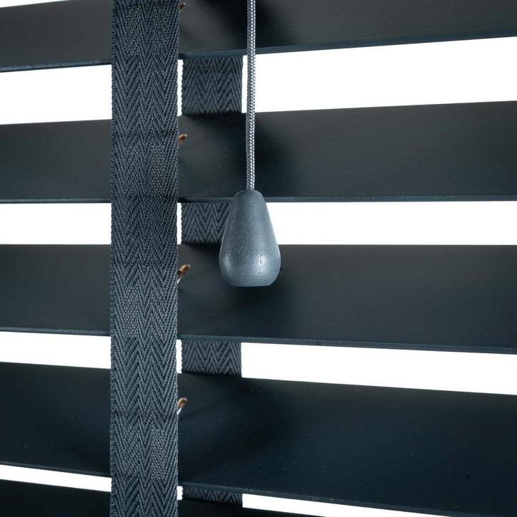 Houten Jaloezieën antracie – 50mm Lamellen – morgen verstuur, Huis en Inrichting, Stoffering | Gordijnen en Lamellen, Zwart, Nieuw
