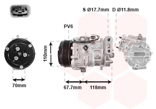 AIRCO COMPRESSOR VOOR ALFA ROMEO MITO 955 2008-2018, Auto-onderdelen, Airco en Verwarming, Nieuw, Ophalen of Verzenden