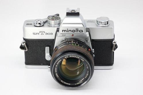 Minolta SRT 303 + MC Rokkor-PG 1,4/50mm Analoge camera, Audio, Tv en Foto, Fotocamera's Analoog