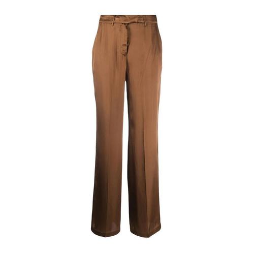 Semicouture • bruine satijnen broek • 34, Kleding | Dames, Broeken en Pantalons, Bruin, Nieuw, Maat 34 (XS) of kleiner, Verzenden