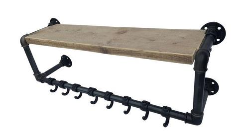 Kapstok industrieel type Ar, Huis en Inrichting, Woonaccessoires | Kapstokken, Wandkapstok, Nieuw, Metaal, Minder dan 100 cm, Verzenden