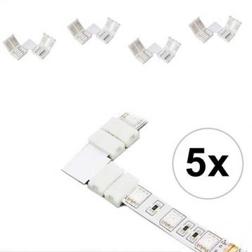 10mm L Connector voor RGB SMD5050 5630 LED strips 5x beschikbaar voor biedingen