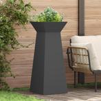 vidaXL Tuinpilarenbak met Schaal Zwart 40x40x100 cm Staal, Verzenden, Nieuw, Metaal