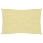 vidaXL Zonnezeil 160 g/m² 3x4 m HDPE beige