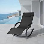 Ligstoel Taya, ergonomisch, schommelfunctie - zwart, Set van, Tuin en Terras, Tuinsets en Loungesets, Verzenden, Nieuw