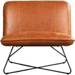 Smile - set van 2 - Vintage leer Cognac, Huis en Inrichting, Fauteuils, Nieuw, Ophalen of Verzenden, 75 tot 100 cm, Industrieel, Modern, Retro