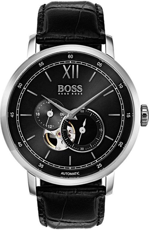 Hugo Boss HB1513504 Signature Heren Horloge - Leer - Zwart -, Sieraden, Tassen en Uiterlijk, Horloges | Heren, Verzenden