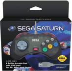 Retro-Bit Sega Saturn USB controller slate grey, Spelcomputers en Games, Verzenden, Nieuw