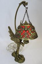 Grote Draak lamp met figuren - Lamp - Messing