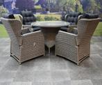 Ibiza Riccione dining tuinset 110 cm rond 5-delig grijs, Ophalen of Verzenden, Nieuw, Wicker