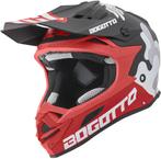 Bogotto V328 Camo Fiberglass Zwart Wit Rood Crosshelm, XXL, Nieuw met kaartje, Overige merken, Heren