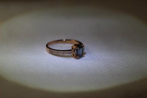 Ring - 18 karaat Roségoud - 1.40ct. tw. Saffier - Diamant, Sieraden, Tassen en Uiterlijk, Ringen