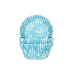Cupcake Cups HoM Sneeuw Kristal Blauw (Frozen) 50x33mm. 50st, Nieuw, Verzenden
