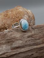 Uniek stuk zilveren ring 925 met Larimar van topkwaliteit -