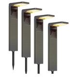 4-12x Zonne Tuinlamp IP64 Waterdicht Warm Wit LED Padverlich, Tuin en Terras, Buitenverlichting, Verzenden, Nieuw