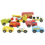 Bigjigs Houten Voertuigen - 9 stuks van €25,49 voor €20,39, Kinderen en Baby's, Ophalen of Verzenden, Nieuw