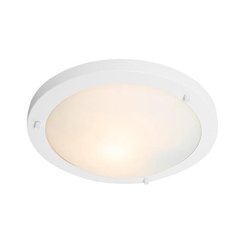 Moderne plafonnière wit 31 cm IP44 - Yuma, Tuin en Terras, Buitenverlichting, Nieuw, Minder dan 50 watt, Overige materialen