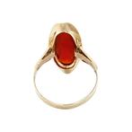 Gouden vintage ring met carneool 14 krt, Ophalen of Verzenden, Nieuw