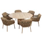 Colorado Biarritz dining tuinset 160xH75 cm rond 7 delig, Tuin en Terras, Tuinsets en Loungesets, Ophalen of Verzenden, Nieuw