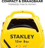 Stanley Compressor 8Bar - Luchtcompressor Olievrij met, Doe-het-zelf en Verbouw, Compressors, Verzenden, Zo goed als nieuw