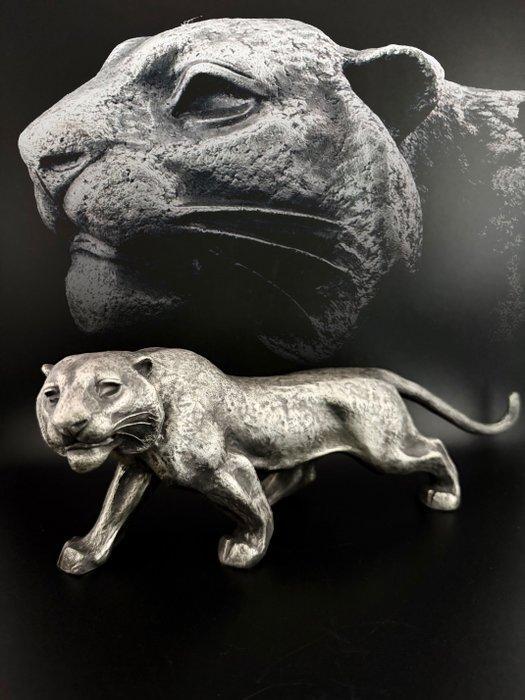 Brons, Tin - Tsuda Eiju (1915-2001) - Panther zilver met, Antiek en Kunst, Antiek | Overige Antiek