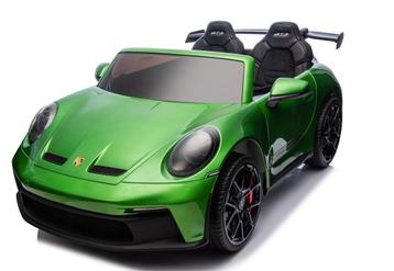 Kinderauto PORSCHE GT3 groen, 2 zitter, Mp4, leder, FM, BT beschikbaar voor biedingen