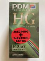 EMPTY TAPE PDM HG 240 MIN 4 HRS (4 TAPES) (IN SEAL) (VHS), Verzenden, Gebruikt