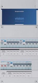 Hager groepenkast 1 fase met 12 groepen een fornuisgroep,, Doe-het-zelf en Verbouw, Elektra en Kabels, Ophalen of Verzenden, Nieuw