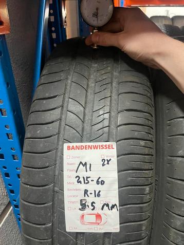 2x Michelin 215 60 R16 *ZOMER* 5,5MM gratis montage beschikbaar voor biedingen