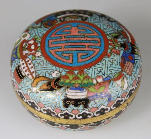 Bronzen cloisonné doosje goud - Shou - Brons - China - Qing, Antiek en Kunst, Antiek | Overige Antiek