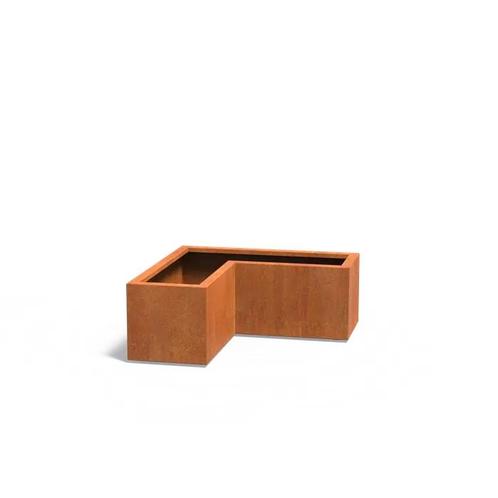 Cortenstaal plantenbak L-vorm L100xL100xB40xH40cm, Tuin en Terras, Bloembakken en Plantenbakken, 30 tot 60 cm, 100 cm of meer