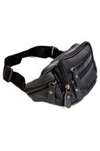 Heuptasje Echt Leer Vakjes Fanny Pack Zwart Leren Heuptas Ta, Sieraden, Tassen en Uiterlijk, Tassen | Damestassen, Ophalen of Verzenden