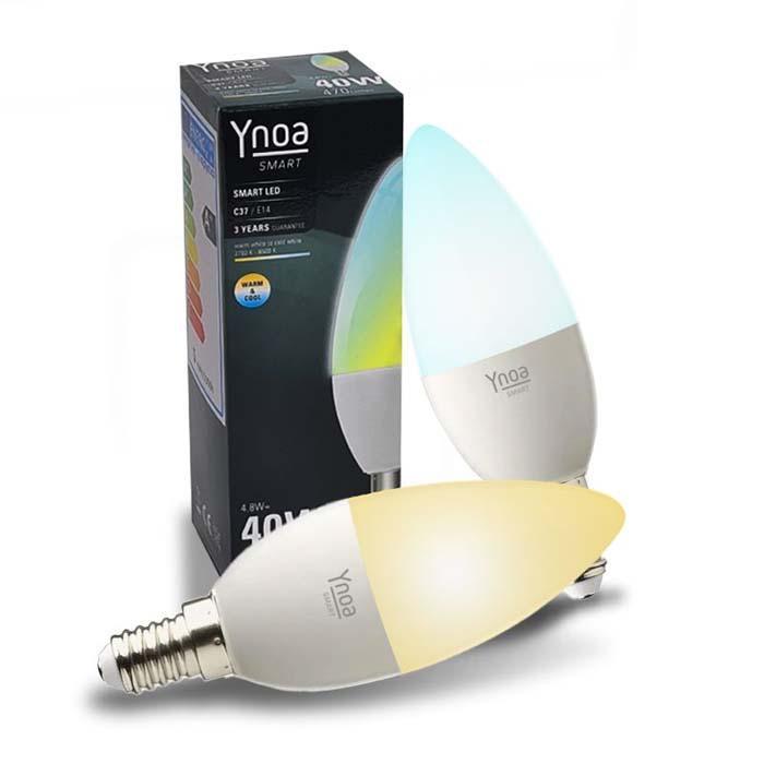 Set van 2 Ynoa smart lampen | White Tones CCT | E14 LED kaar, Huis en Inrichting, Lampen | Losse lampen, Overige typen, Nieuw