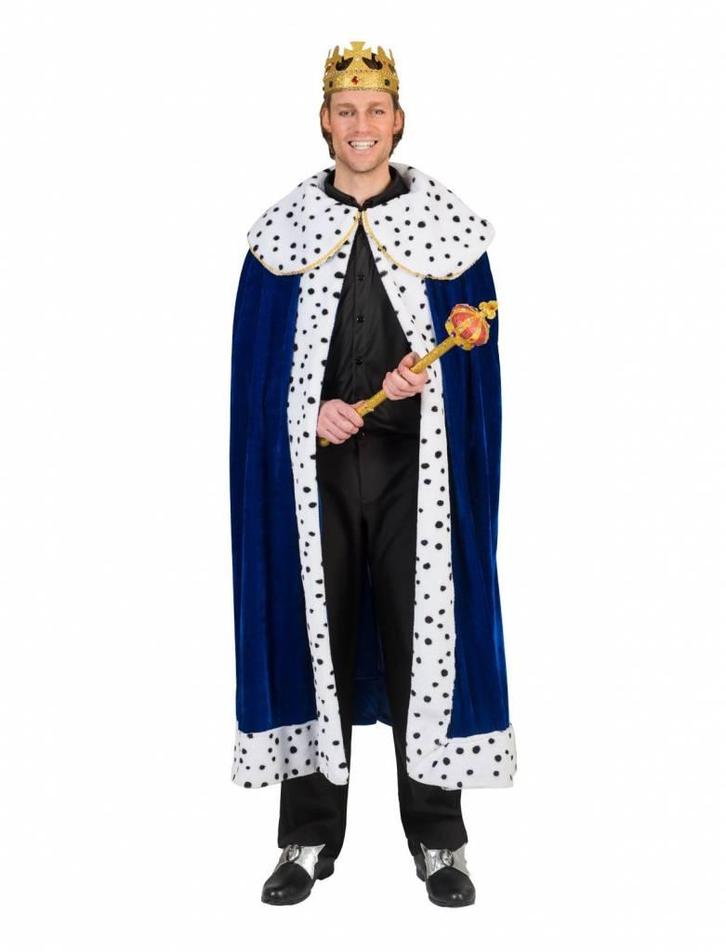 Koningsmantel man blauw, Kleding | Heren, Carnavalskleding en Feestkleding, Nieuw, Ophalen of Verzenden