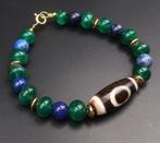 Lapis lazuli - Emeraude - Boeddhistische armband - Dzi aarde, Antiek en Kunst, Antiek | Boeken en Bijbels