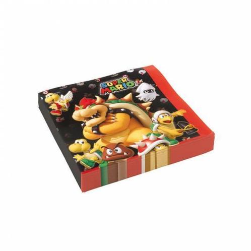 Super Mario Servetten 33cm 20st, Hobby en Vrije tijd, Feestartikelen, Nieuw, Verzenden