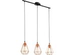 EGLO Tarbes Hanglamp - E27 - 79 cm - Zwart/Koper, Verzenden, Zo goed als nieuw