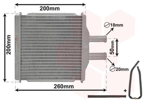 KACHEL RADIATEUR VOOR CHEVROLET LACETTI/NUBIRA KLAN/J200, Auto-onderdelen, Airco en Verwarming, Nieuw, Ophalen of Verzenden