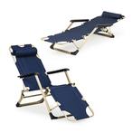 2-in-1 Tuinstoel Hoofdsteun | Retourdeal | Relax voor wei..., Tuin en Terras, Tuinstoelen, Ophalen of Verzenden, Nieuw, Metaal
